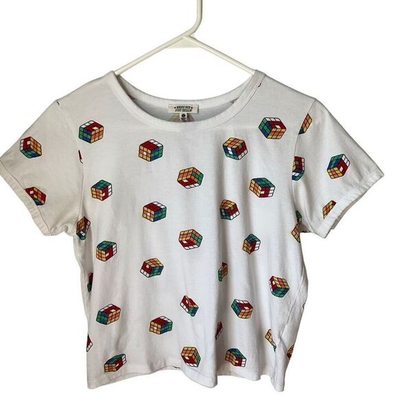 Messy Bun Rubik’s Cube Crop Top, M. Adorbs! - Picture 1 of 9